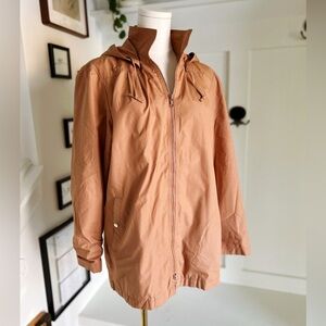 Vintage London Fog Hooded Zip Jacket | Tan/Copper jacket